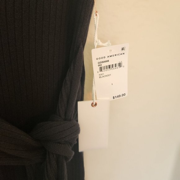 Rib Knit Tie Waist Midi Dress - Picture 5 of 5